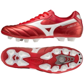 Mizuno Morelia Ii Elite Md M P1GA221260 fotbollsskor röd apelsiner och röda
