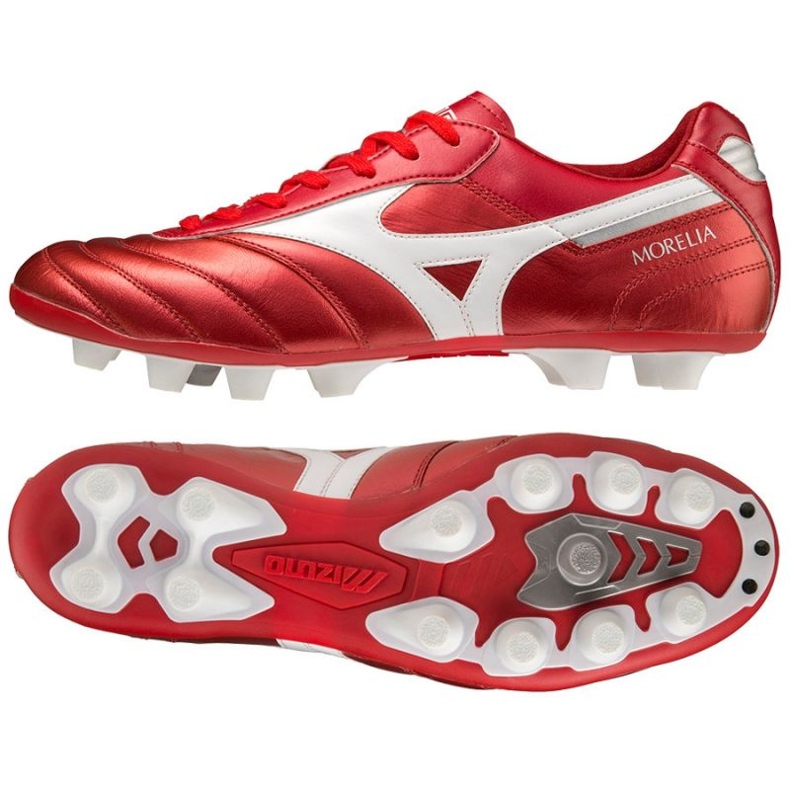 Mizuno Morelia Ii Elite Md M P1GA221260 fotbollsskor röd apelsiner och röda