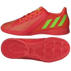 Adidas Predator Edge.4 In Jr GZ6014 fotbollsskor röd apelsiner och röda