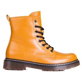 Shelovet bruna stövlar med snörning för kvinnor