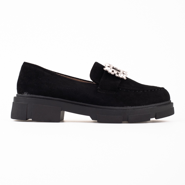 Loafers i mocka på Shelovet-plattformen svart