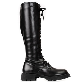 Högsnörade kvinnors svarta Shelovet-arbetare