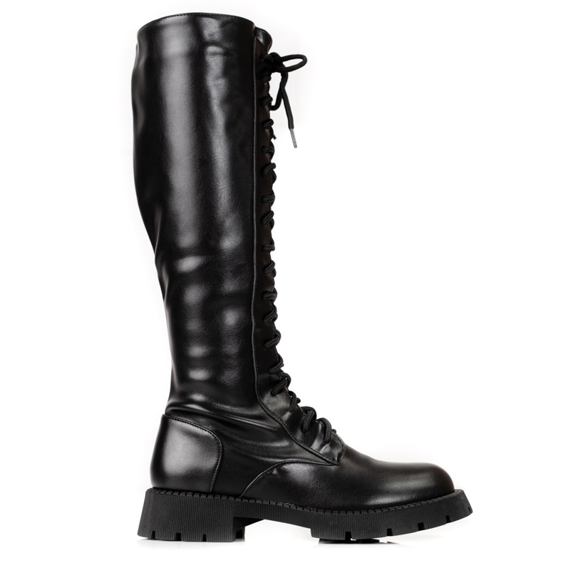 Högsnörade kvinnors svarta Shelovet-arbetare