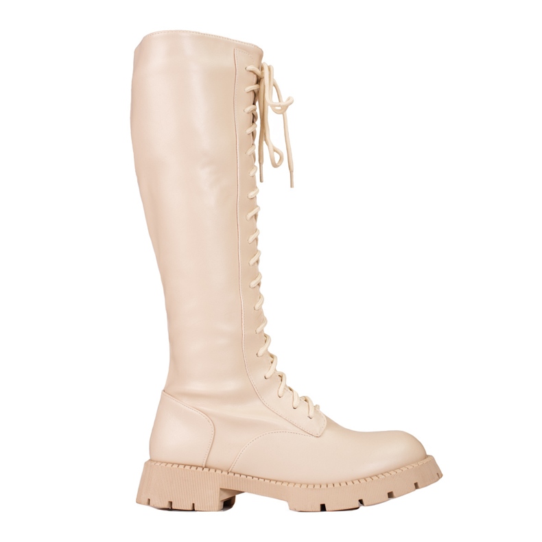 Högsnörade beige Shelovet-väskor för kvinnor