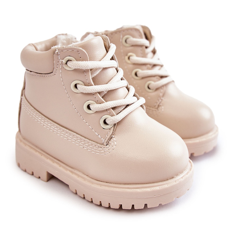 Barns Warm Trappers Boots Ljus beige Dexter