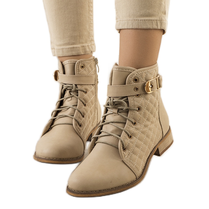 BM Dakin beige stövlar