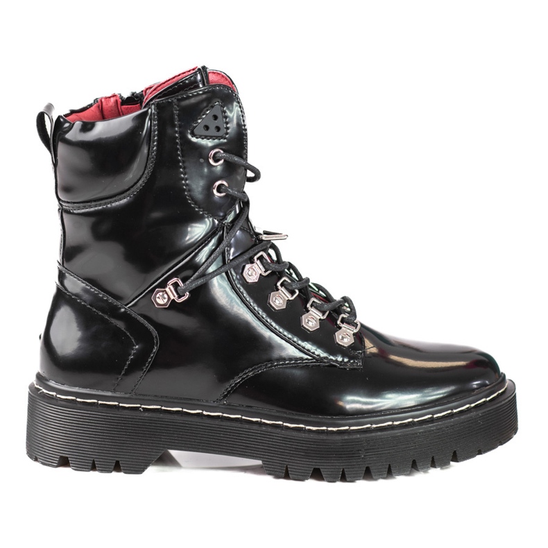 Shelovet kvinnliga arbetare med snörning svart