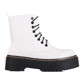 Vita Shelovet-väskor för kvinnor snörade på plattformen