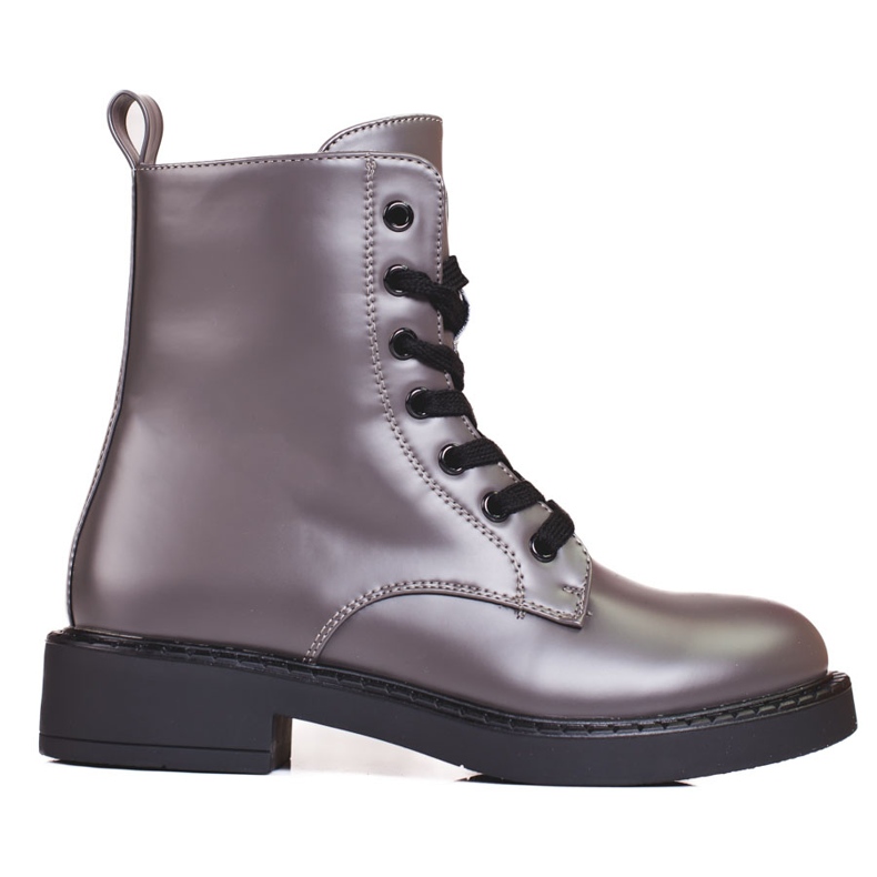 Gråa Shelovet damväskor med metallglans