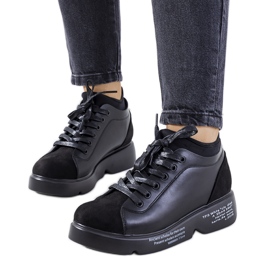 Svarta högklackade sneakers från Ambly