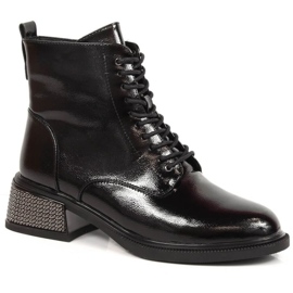 Patentisolerade stövlar med dekorativa isolerade klackar Filippo W PAW384 svart