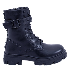 Snörstövlar Frankee Black svart