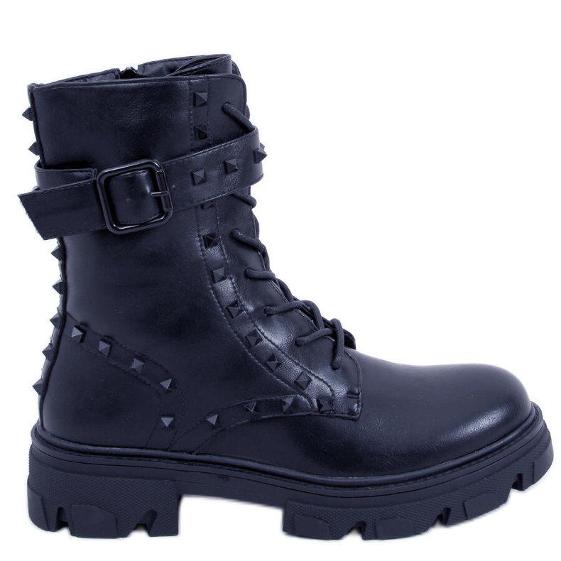 Snörstövlar Frankee Black svart