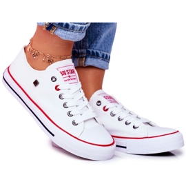 Big star T274022 101 sneakers med snörning vit