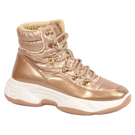 Högisolerade gyllene Vinceza sportskor för kvinnor