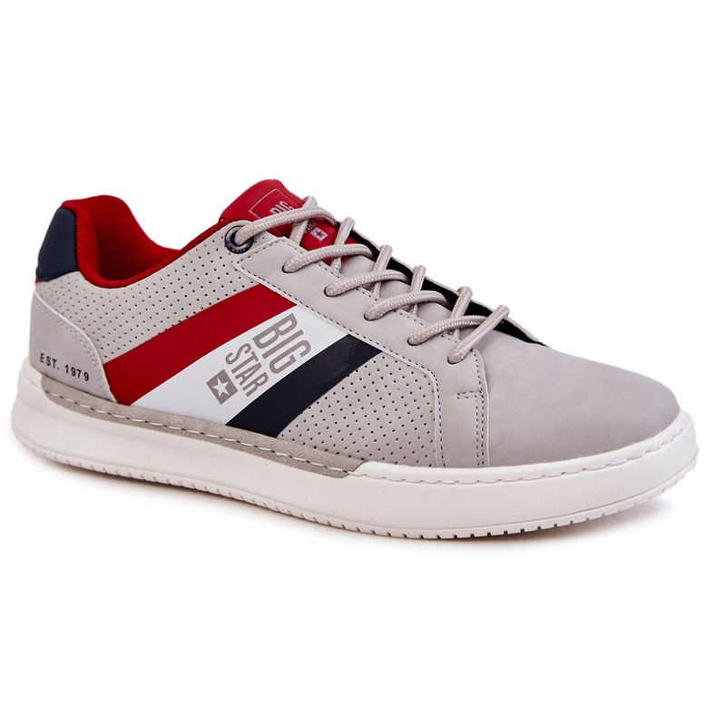 Klassiska sportskor för män Memory Foam Big Star KK174056 Grå