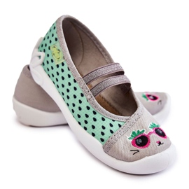 BEFADO S.A. Tofflor av Ballerina Befado Kitten 116X304 Grön-Grå