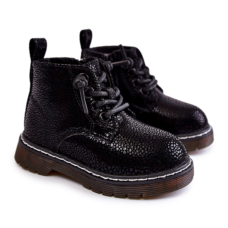 Barns varma stövlar med dragkedja Svart Betsy