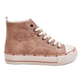 High Cross Jeans för kvinnor KK2R4045C Beige Sneakers