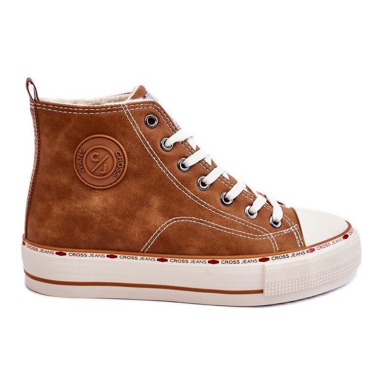 Höga sneakers för kvinnor Cross Jeans KK2R4043C Camel brun