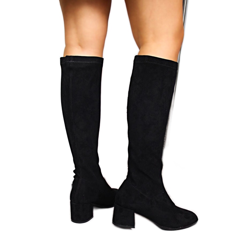 Slip-On Stövlar i svart mocka för kvinnor, Filippo