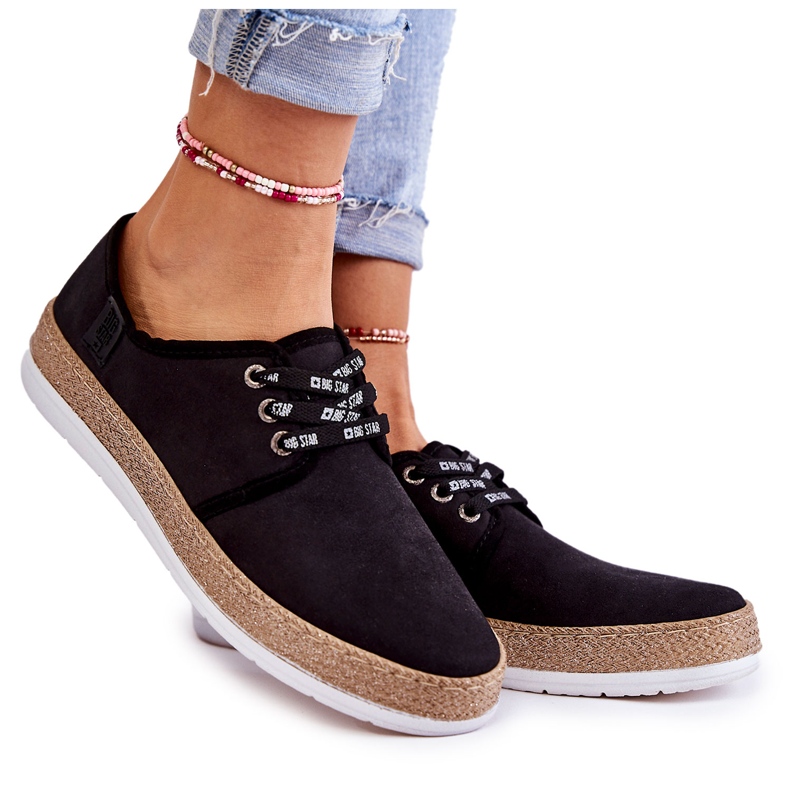 Låga sneakers för damer Memory Foam System Big Star KK276004 Svart