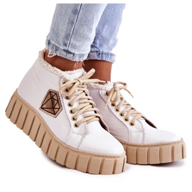 Lewski Shoes Lädersportskor Knyt Vita Lewski Skor 3252 / N