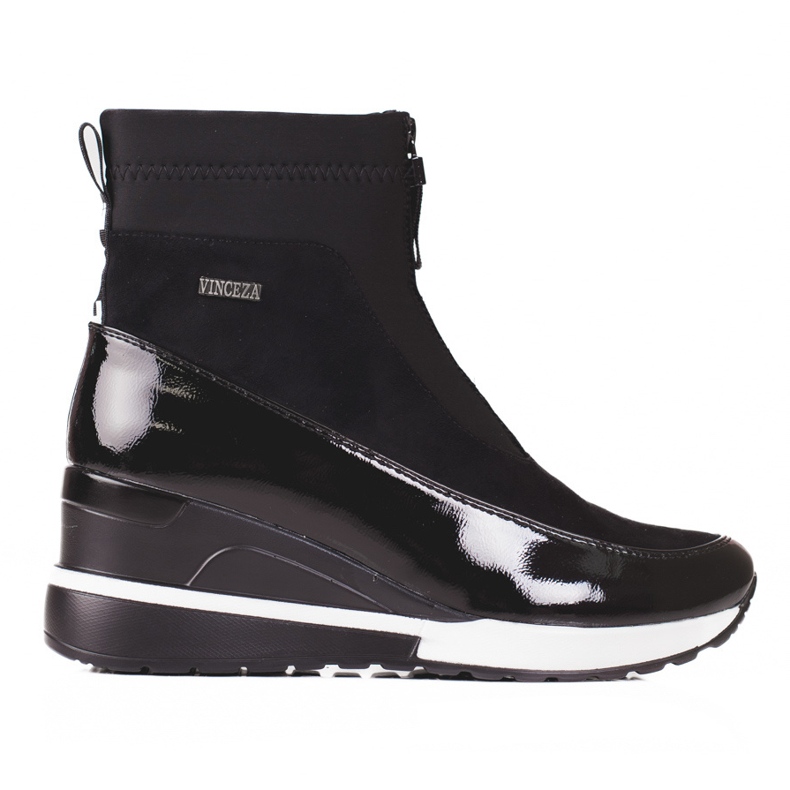 Damsportstövlar på Vinceza-kilen svart