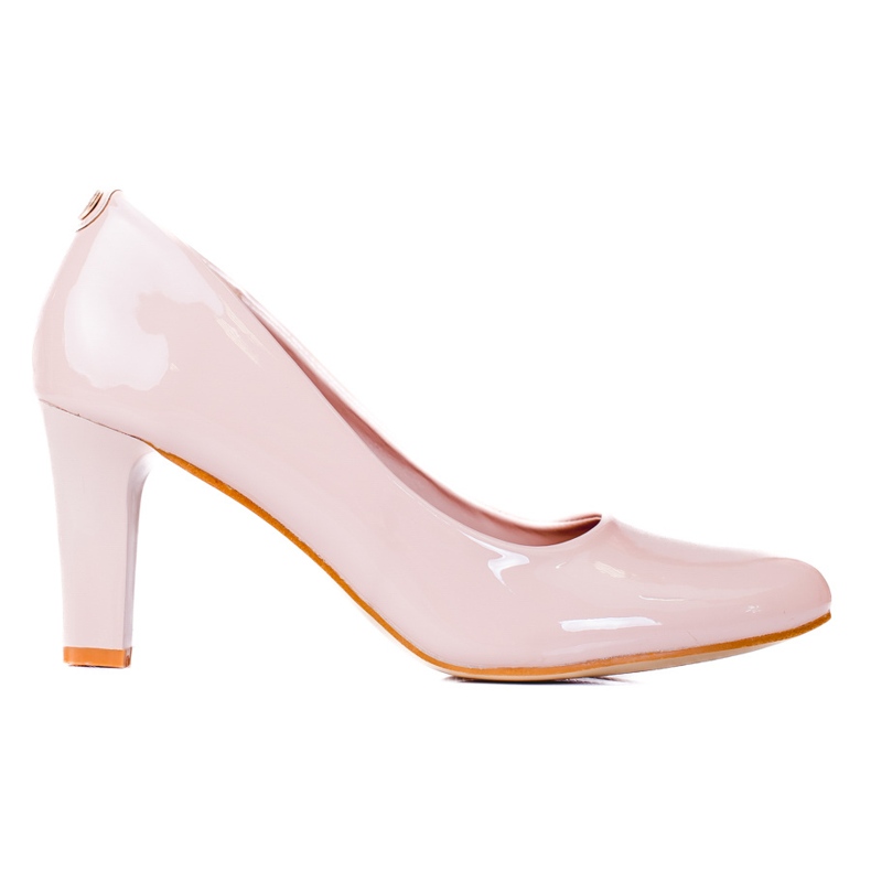 Beige Shelovet pumps för kvinnor, lackerade