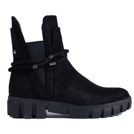 Svarta Chelsea-stövlar för kvinnor på Vinceza-plattformen gjorda av ekologisk mocka