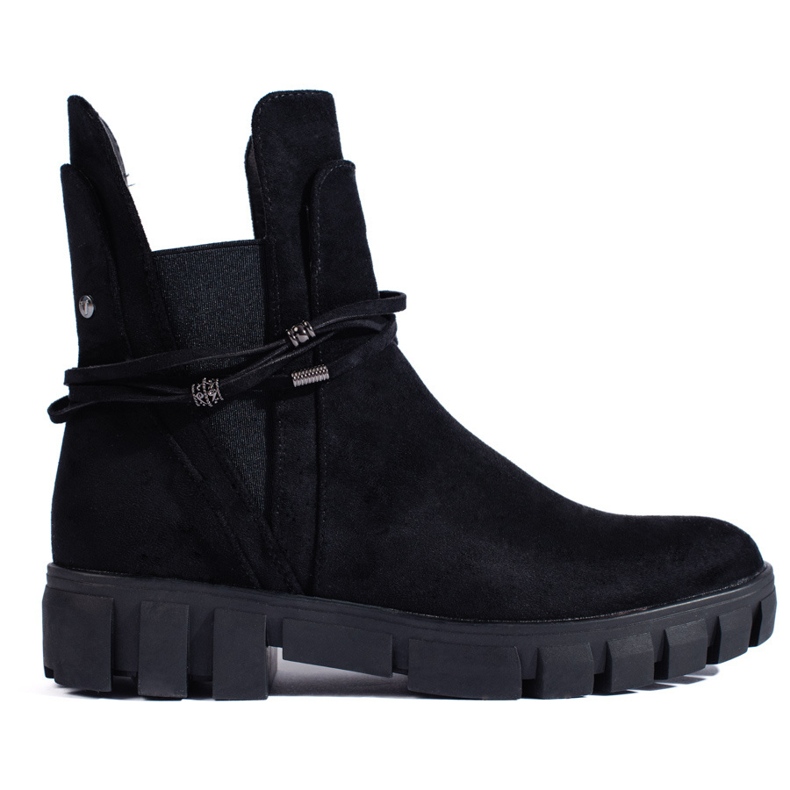 Svarta Chelsea-stövlar för kvinnor på Vinceza-plattformen gjorda av ekologisk mocka