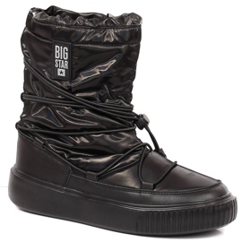 Snowboots metallic, slip-on svart Big Star KK274193