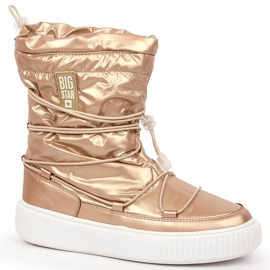 Snowboots metallic, isolerad gyllene Big Star KK274194