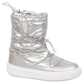 Silver metallic slip-on snöstövlar Big Star KK274195