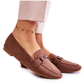 Loafers i mocka med brun Santi-dekoration