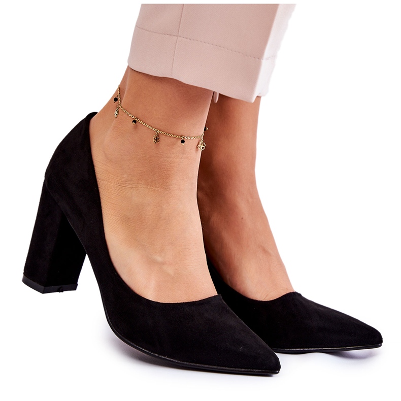 PS1 Klassiska mockapumpar på en svart Kendra-klack