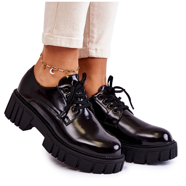 Fashionabla Lackade Skor La.Fi 210013B-NL Svart