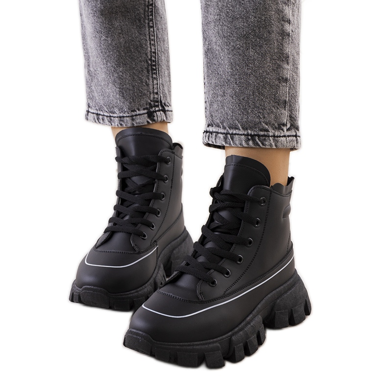 Svarta Nurbi-stövlar för kvinnor