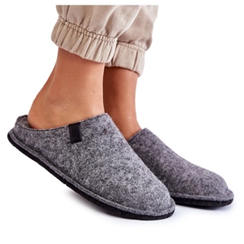 Klassiska tofflor damer i filt Big Star KK276014 Grå