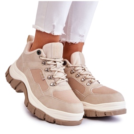 Dam Trekking Skor Trappers Memory Foam Big Star Beige KK274363