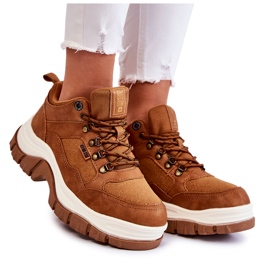 Trekkingskor dam Trappers Memory Foam Big Star KK274362 Brun