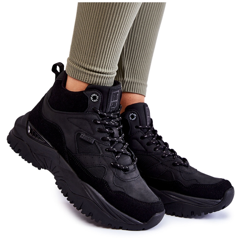 Höga sportskor dam Memory Foam System Big Star KK274356 Svart