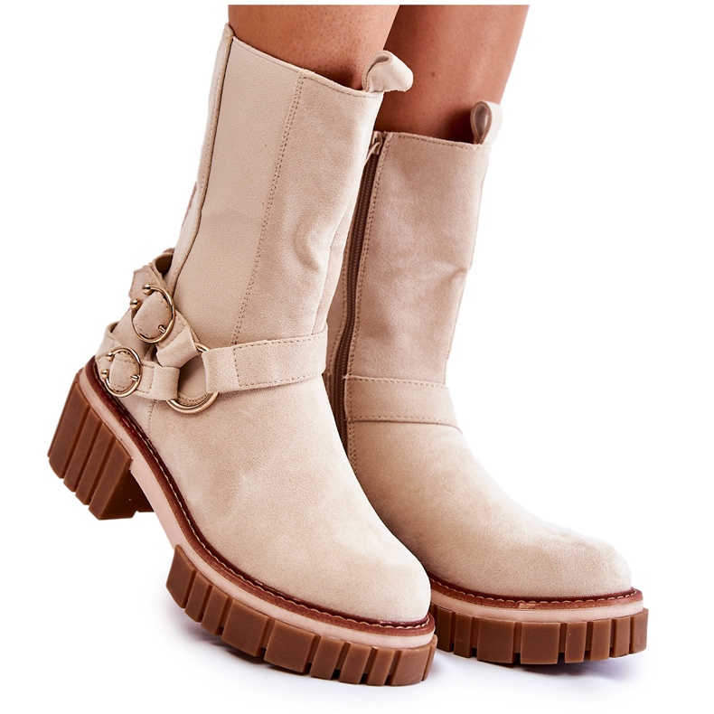 Dammocka Warm Boots Workers Beige Brinnon