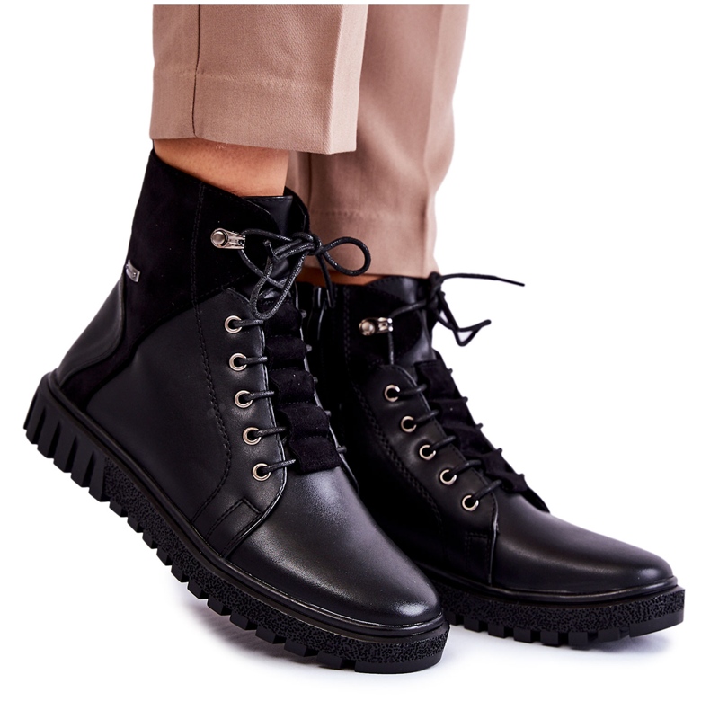 Sergio Leone Kvinnors stövlar på den svarta Kristin-plattformen