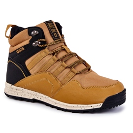 High Trekking Skor för kvinnor Big Star KK274609 Camel beige svart gul