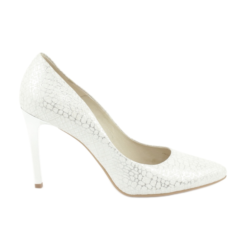 Pumpar på Espinto C-456/67 Vit med metallmönster