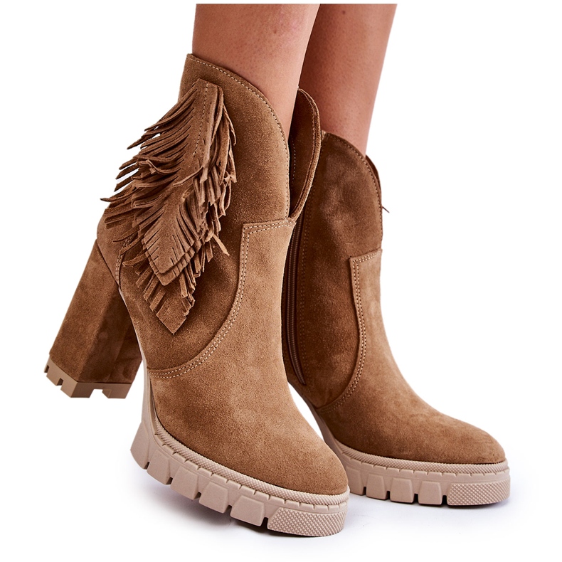 Lewski Shoes Mocka Plattstövlar Lewski Skor 3251 Beige brun