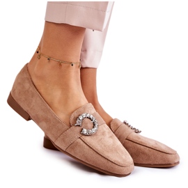 PS1 Klassiska Dark Beige Mocka Loafers från Halla