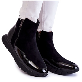 Vinceza Sneakers i mocka, svarta ankelstövlar för kvinnor