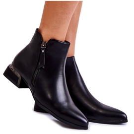 PS1 Kvinnors varma läderstövlar Svart Laufey